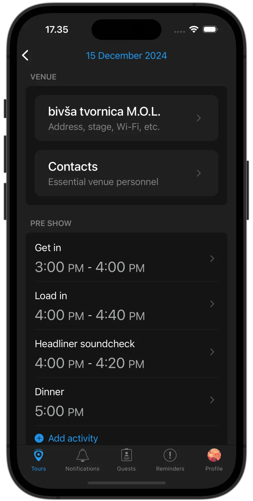 Editing in the mobile app
