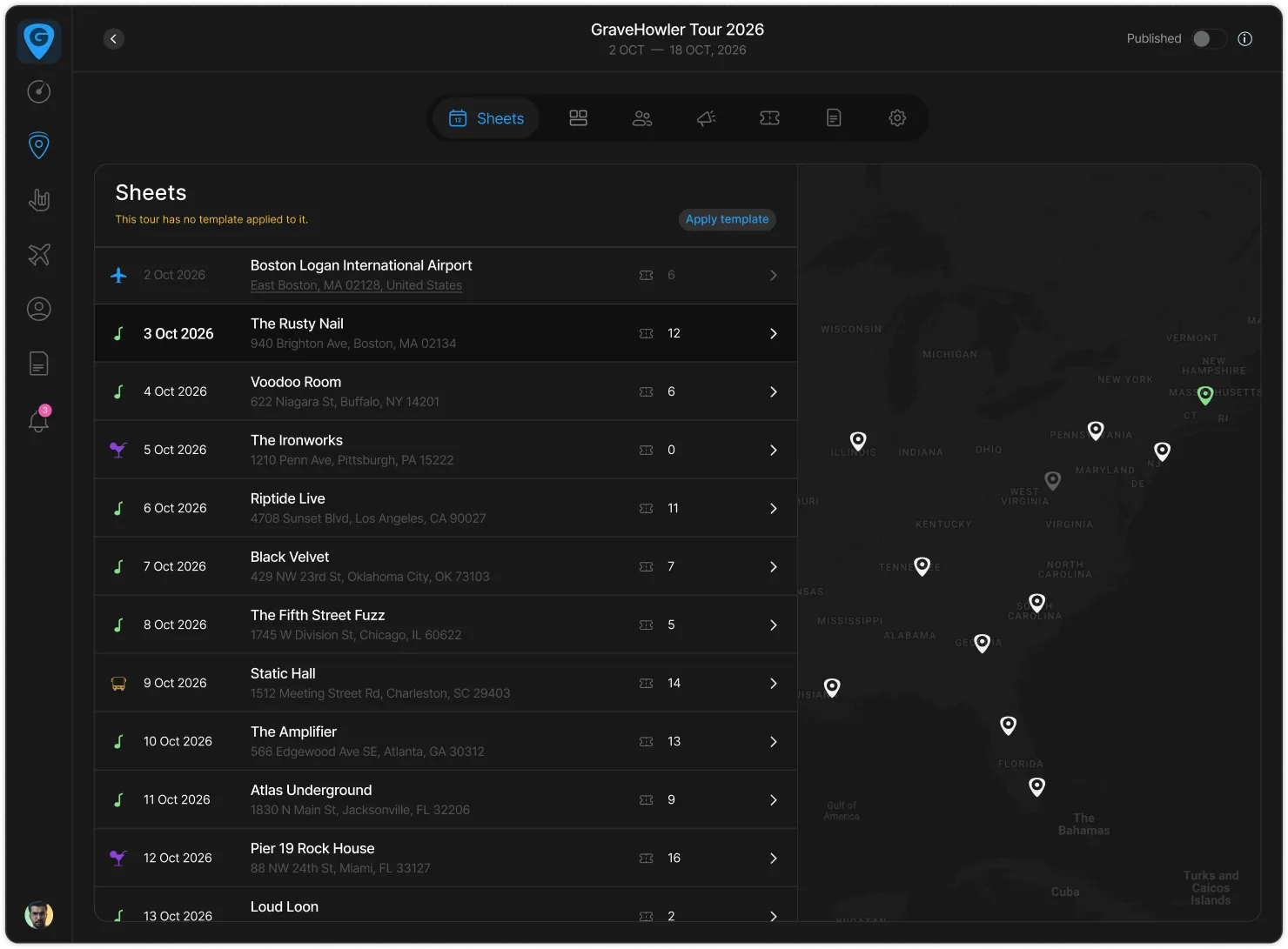 GigSheets desktop app