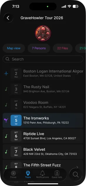 GigSheets mobile app