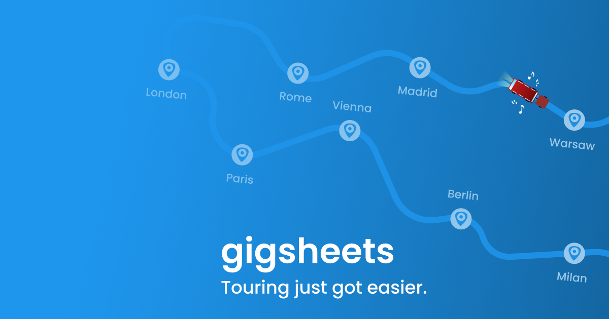 GigSheets - Tour Management Made Simple